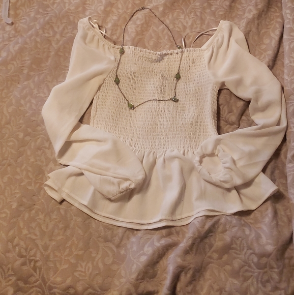 Peasant Top, white - Picture 2 of 3